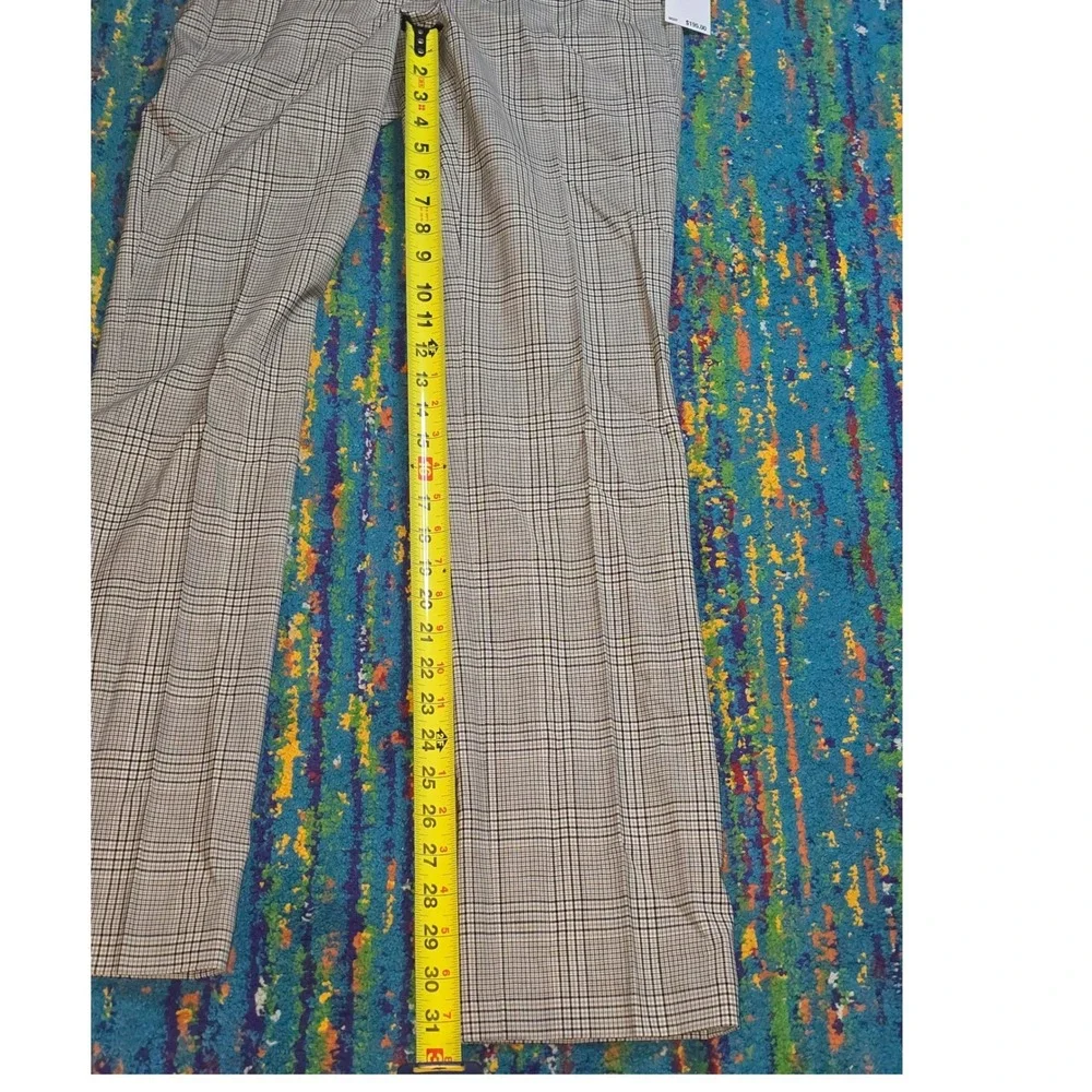 NWT MICHAEL KORS Women's Plaid Wool Blend Dress‎ Pants Size 00 Bone MSRP $195